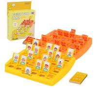 Quién es el juego, quién soy yo, 96 cartas con patrón de personalidad, juego de adivinanzas para familiares y amigos, juego familiar, amarillo y naranja, edición de dos tablero de ajedrez, Guess Who