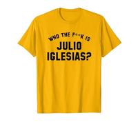 ¿Quién es Julio Iglesias? | Funny Viral Meme Camiseta, Hombre, Dorado Brillante, 3XL