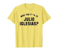 ¿Quién es Julio Iglesias? | Funny Viral Meme Camiseta, Hombre, Limón, 3XL