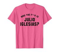 ¿Quién es Julio Iglesias? | Funny Viral Meme Camiseta, Hombre, Rosa Jaspeado, 3XL