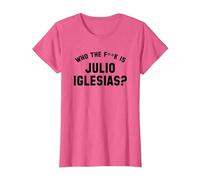 ¿Quién es Julio Iglesias? | Funny Viral Meme Camiseta, Mujer, Rosa Jaspeado, 3XL