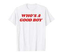 ¿Quién es un Buen Chico? Divertido sarcástico Twink Eslogan LGBTQ Kink Camiseta gráfica económica, Hombre, Blanco, L