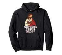 ¿Quién haría Jesús Draft Funny Fantasy Football DFS League Joke Sudadera con Capucha