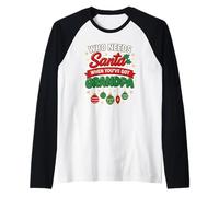 ¿Quién Necesita a Santa Cuando Tienes Abuelo? Navidad Divertida Camiseta Manga Raglan