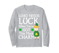 ¿Quién necesita suerte cuando tienes esta llama de San Patricio? Manga Larga