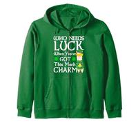 ¿Quién necesita suerte cuando tienes esta llama de San Patricio? Sudadera con Capucha