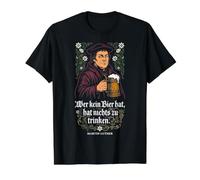 Quien no Tiene Cerveza, no Tiene Nada Que Beber Camiseta gráfica económica, Hombre, Negro, S