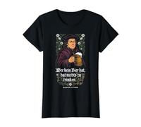 Quien no Tiene Cerveza, no Tiene Nada Que Beber Camiseta gráfica económica, Mujer, Negro, M