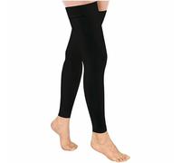 Quién se desliza Black Thigh High Compression Stockings Footless Compression Socks For Women & Men Térmico Chica, Le Noir, S