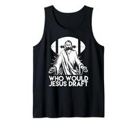 ¿Quién sería Jesús Draft Football Fantasy League America Sports Camiseta sin Mangas