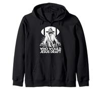 ¿Quién sería Jesús Draft Football Fantasy League America Sports Sudadera con Capucha