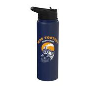 ¿Quién Tooted? Choo Choo Locomotora Tren Railfan Stainless Steel Insulated Water Bottle