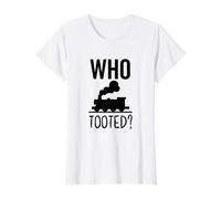 Quién Tooted Funny Train Lover Locomotora Ferrocarril Ferrocarril Camiseta gráfica económica