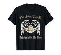 ¿Quién va a detenerme, definitivamente no es mi mamá ataúd de Halloween Camiseta