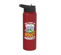 Quiere deducir lo divertido temporada de impuestos contable de impuestos Stainless Steel Insulated Water Bottle