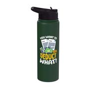 Quiere deducir lo divertido temporada de impuestos contable de impuestos Stainless Steel Insulated Water Bottle