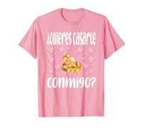 ¿Quieres casarte Conmigo? Propuesta de Matrimonio Camiseta, Hombre, Rosado, M