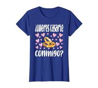 ¿Quieres casarte Conmigo? Propuesta de Matrimonio Camiseta, Mujer, Azul Real, XL