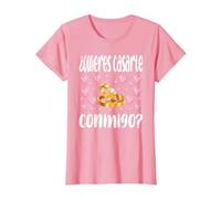 ¿Quieres casarte Conmigo? Propuesta de Matrimonio Camiseta, Mujer, Rosado, L