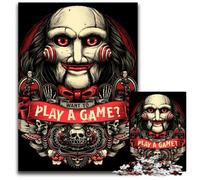 ¿Quieres Jugar un Juego? Rompecabezas de 1000 Piezas para Adultos, Rompecabezas de cartón, Navidad, Halloween, Pascua, Año Nuevo, 26x38cm/10,23x14,96 Pulgadas.