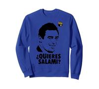 'Quieres Salami' diseño Oficial La Que se avecina Sudadera, Unisex para Adultos, Azul Real, XXL