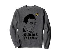 'Quieres Salami' diseño Oficial La Que se avecina Sudadera, Unisex para Adultos, Jaspeado Oscuro, XL