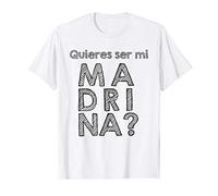 Quieres ser mi Madrina? Playera para bautizo o confirmacion Camiseta