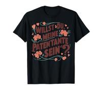 ¿QUIERES SER MI PATENTANTE? Diseño de flores frescas Camiseta