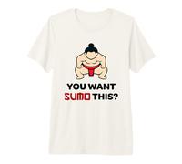 ¿Quieres Sumo This? Divertido Kawaii Sumo Wrestler Big Guy Camiseta Premium
