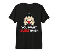 ¿Quieres Sumo This? Divertido Kawaii Sumo Wrestler Big Guy Camiseta Premium