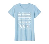 Quiero a mi Novio Camiseta, Mujer, Azul Bebé, L
