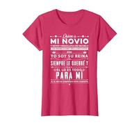 Quiero a mi Novio Camiseta, Mujer, Rojo Jaspeado, M
