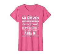 Quiero a mi Novio Camiseta, Mujer, Rosa Jaspeado, XXL