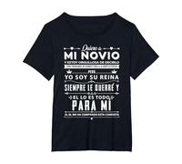 Quiero a mi Novio Camiseta, Mujer Tallas Grandes, Negro, 4XL Grande