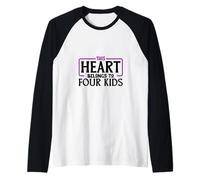 Quiero a mis Cuatro Hijos Camiseta Manga Raglan