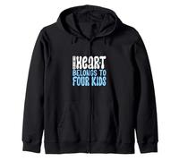 Quiero a mis cuatro hijos Sudadera con Capucha