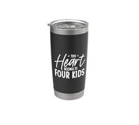 Quiero a mis cuatro hijos Vaso térmico de acero inoxidable de doble pared
