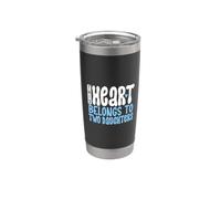 Quiero a mis dos hijas Vaso térmico de acero inoxidable de doble pared