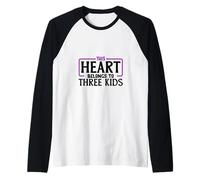 Quiero a mis Tres Hijos Camiseta Manga Raglan