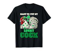 Quiero acariciar mi Polla de la Suerte, Divertido Animal de Granja del Día de San Patricio Camiseta