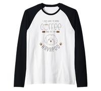 Quiero Beber café Mascota mi Havapoo o havapoo Camiseta Manga Raglan
