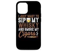 Quiero Beber mi Whisky y Fumar mis cigarros Whisky Cigar Lover Carcasa para iPhone 12/12 Pro