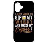 Quiero Beber mi Whisky y Fumar mis cigarros Whisky Cigar Lover Carcasa para iPhone 16
