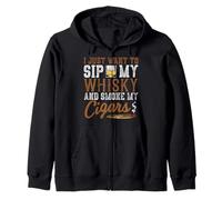Quiero Beber mi Whisky y Fumar mis cigarros Whisky Cigar Lover Sudadera con Capucha