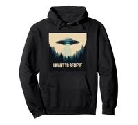 Quiero Creer en el clásico UFO UAP Craft Dream Encounter Sudadera con Capucha