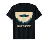 Quiero Creer en un Encuentro soñado con una Nave Extraterrestre con ovnis Vintage Camiseta