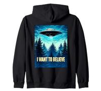 Quiero Creer Motivación UFO UAP Amantes Creyentes Sudadera con Capucha