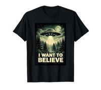 Quiero Creer UFO Encuentro Sueño Alien Conspiración Amante Camiseta