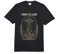 Quiero Dejar la teoría Divertida de la conspiración de abducción Extraterrestre OVNI Comfort Colors Adult Heavyweight T-Shirt
