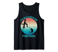 Quiero Estar pescando al Atardecer niño Pescador Pescador Camiseta sin Mangas